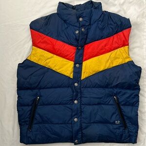 Vintage Ski Daddle Puffer Vest XL